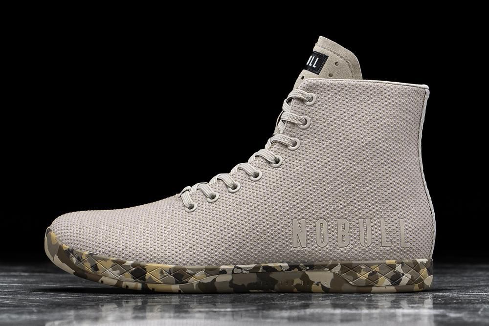 NOBULL High-Top Wild Sand Superfabric Uzun Spor Ayakkabı Bayan - Bej Rengi - Turkiye (PHN-594812)